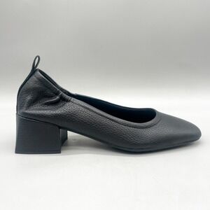Vionic Womens 10 Ramona Square Toe Pump Black Leather Office Block Heel Orthotic